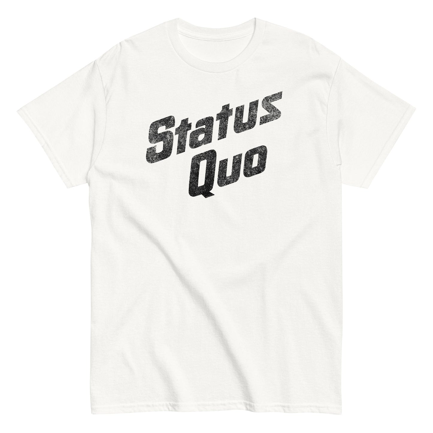 Status Quo Black Logo Mens T Shirt White