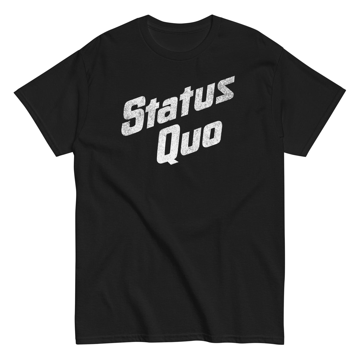 Status Quo White Logo Mens T Shirt Black