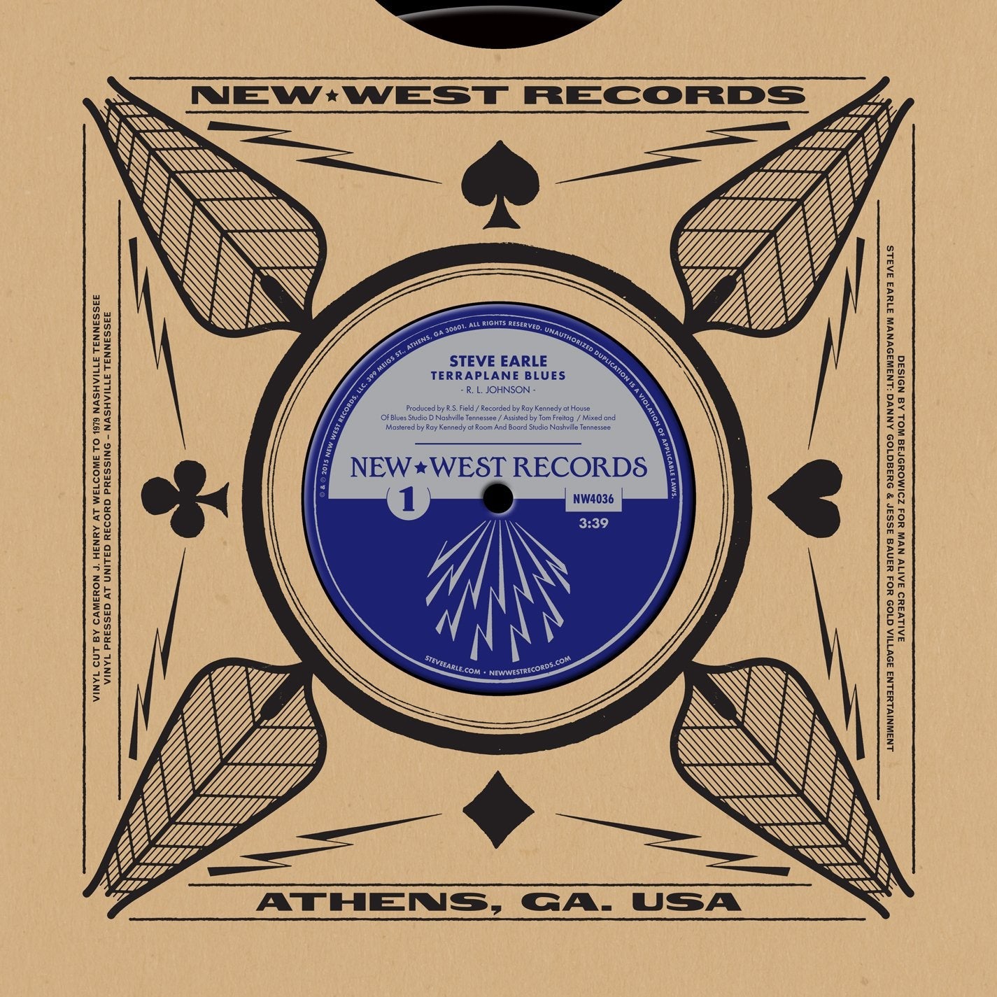 Steve / Johnson Earle - Terraplane Blues - 10" [Vinyl] Vinyl Record