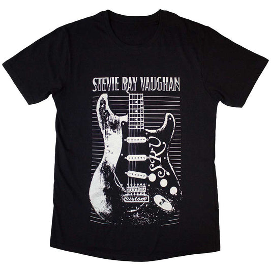 Stevie Ray Vaughan Guitar Mens T Shirt Black Officially Licensed