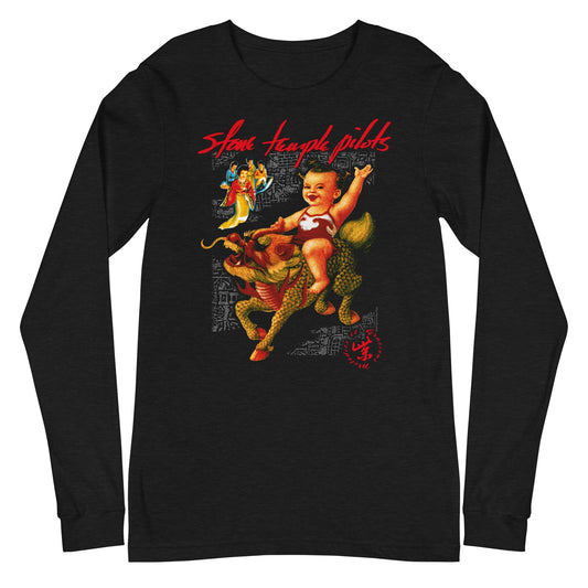 Stone Temple Pilots Purple Mens Long Sleeve Shirt Black