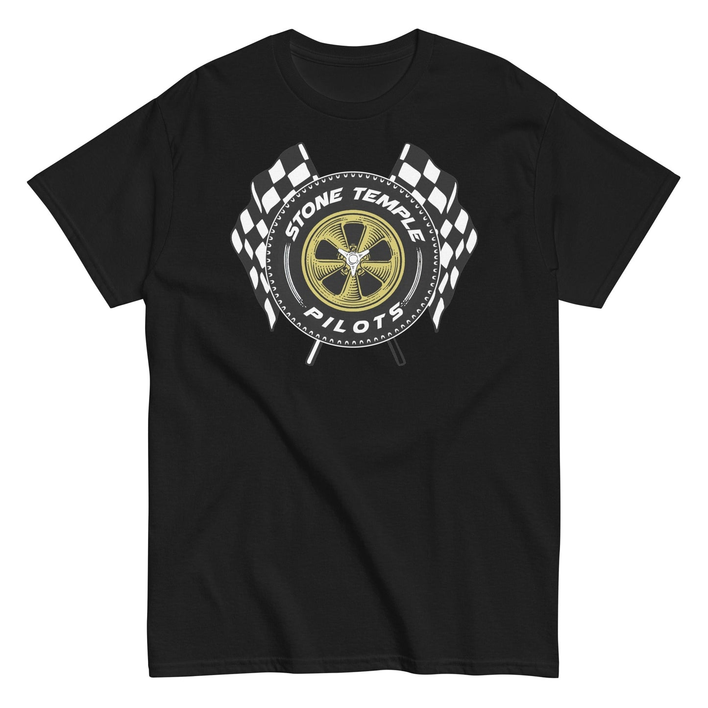 Stone Temple Pilots Racing Tire T Shirt Black