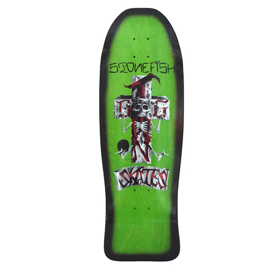 Dogtown Stonefish 80s Reissue Skateboard Deck - 10.125ƒ?? Lime/Black Fade