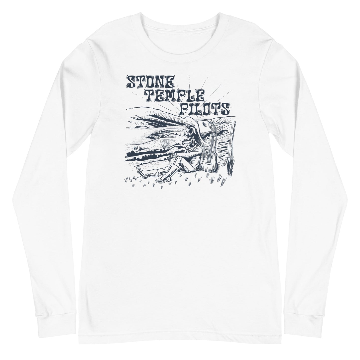 Stone Temple Pilots Out West Mens Long Sleeve Shirt White