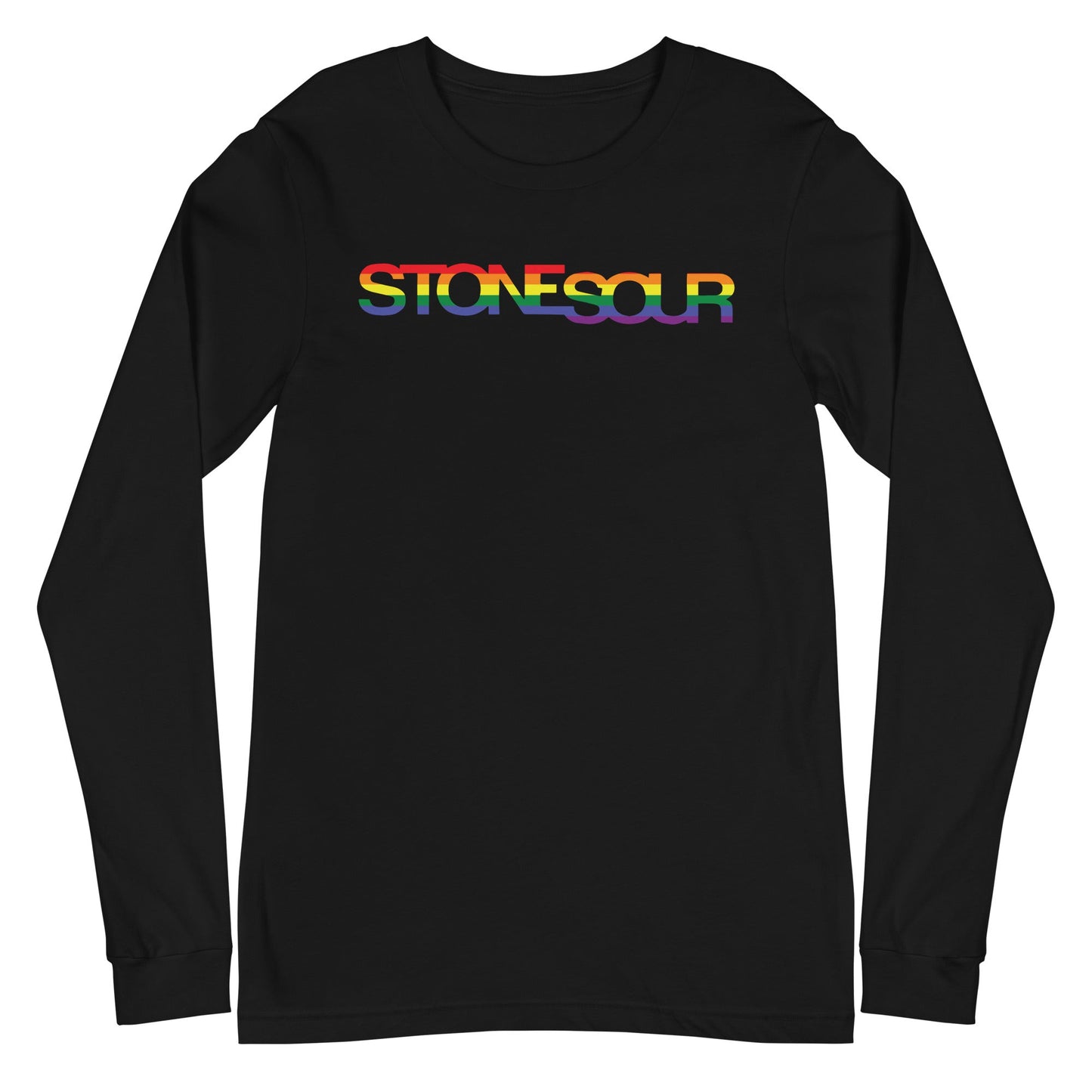 Stone Temple Pilots StoneSour Rainbow Mens Long Sleeve Shirt Black