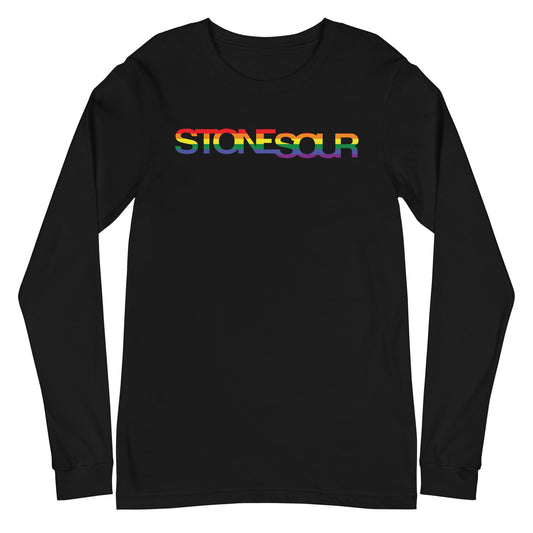 Stone Temple Pilots StoneSour Rainbow Mens Long Sleeve Shirt Black