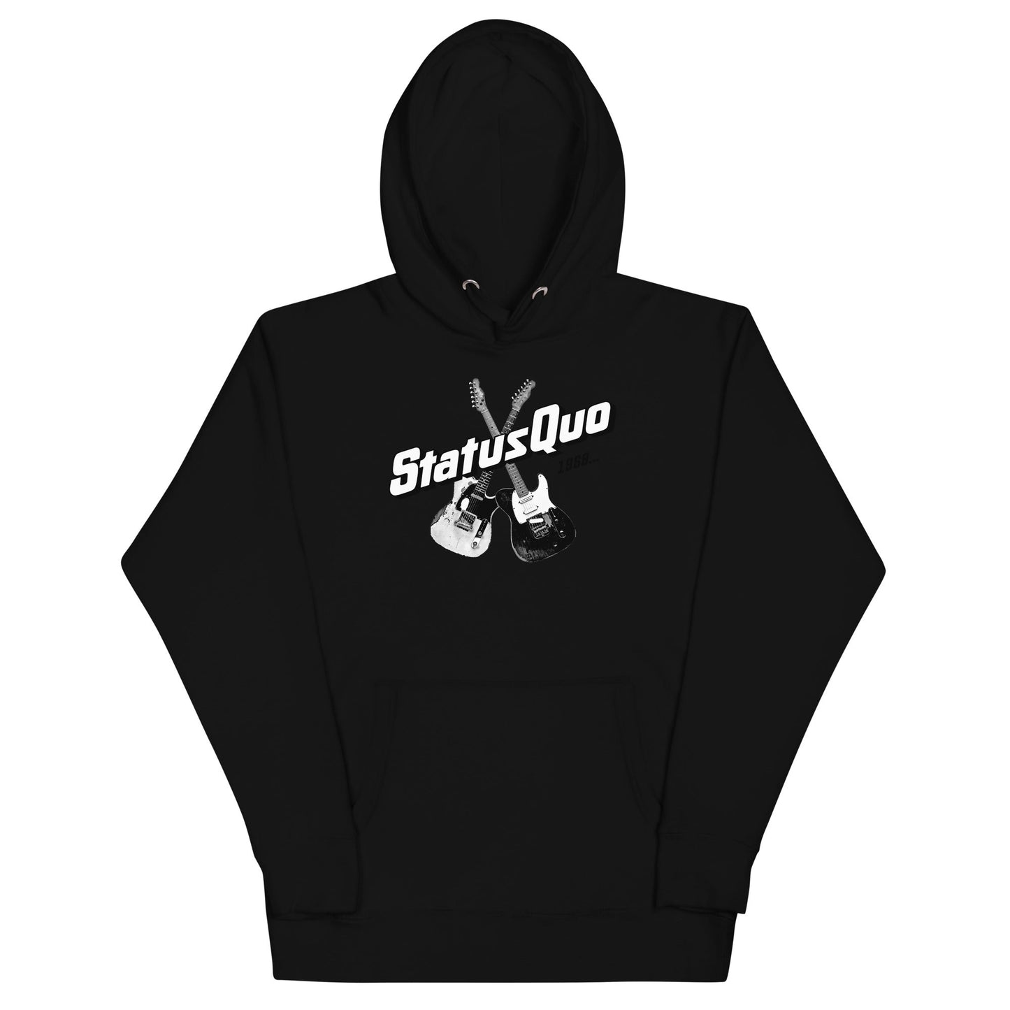 Status Quo Guitars Mens Hoodie Black