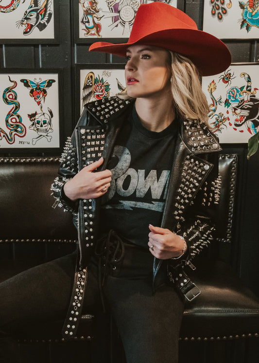 Rock On Black Studded Moto Jacket