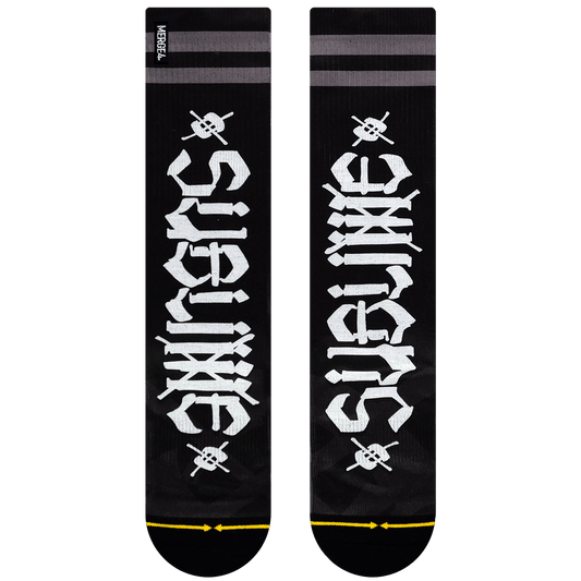 Sublime Chaz Tag Black Adult Tall Socks