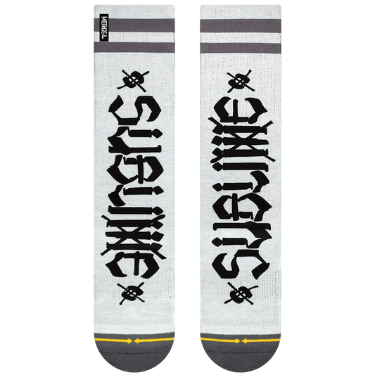 Sublime Chaz Tag White Adult Tall Sock