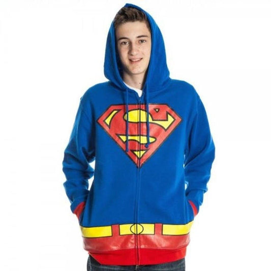 Superman Royal Costume Hoodie Zip Up Jacket Sweatshirt