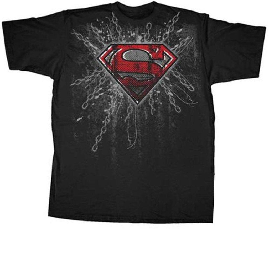 Superman Super Steel Red Foil Print T-shirt