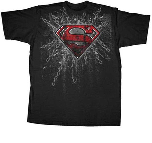 Superman Super Steel Red Foil Print T-shirt