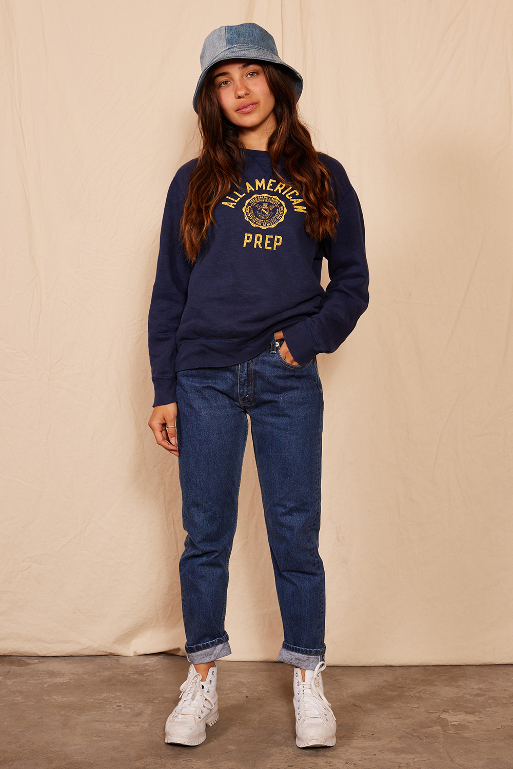 Vintage All American Prep Crewneck Sweatshirt