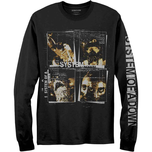 System Of A Down Face Boxes Long Sleeve T Shirt Officially Licensed