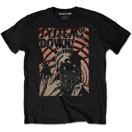 System Of A Down Liberty Bandit Mens T Shirt Black Officially Licensed