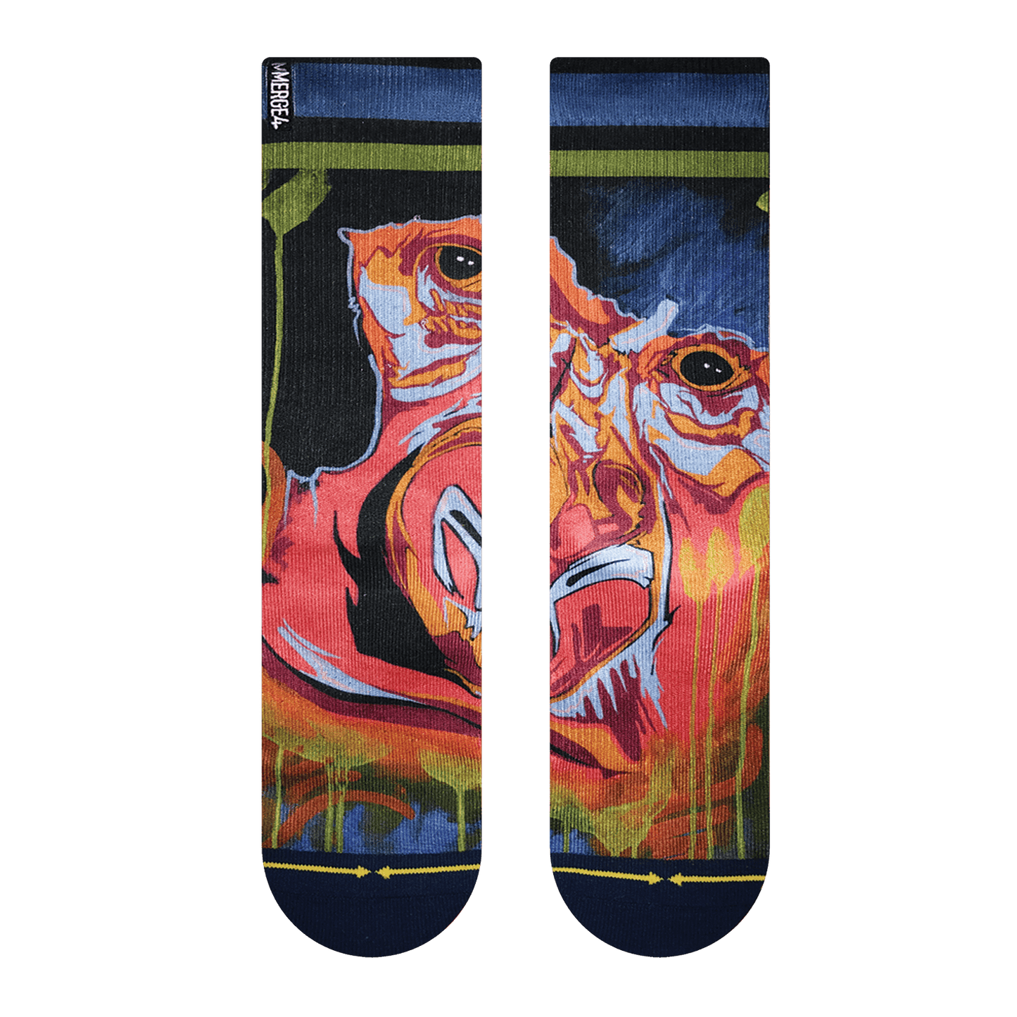 Taylor Reinhold Gorilla Graffiti Adult Crew Socks