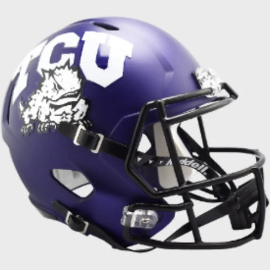 TCU Horned Frogs Full Size Speed Replica Football Helmet Satin Purple-NCAA
