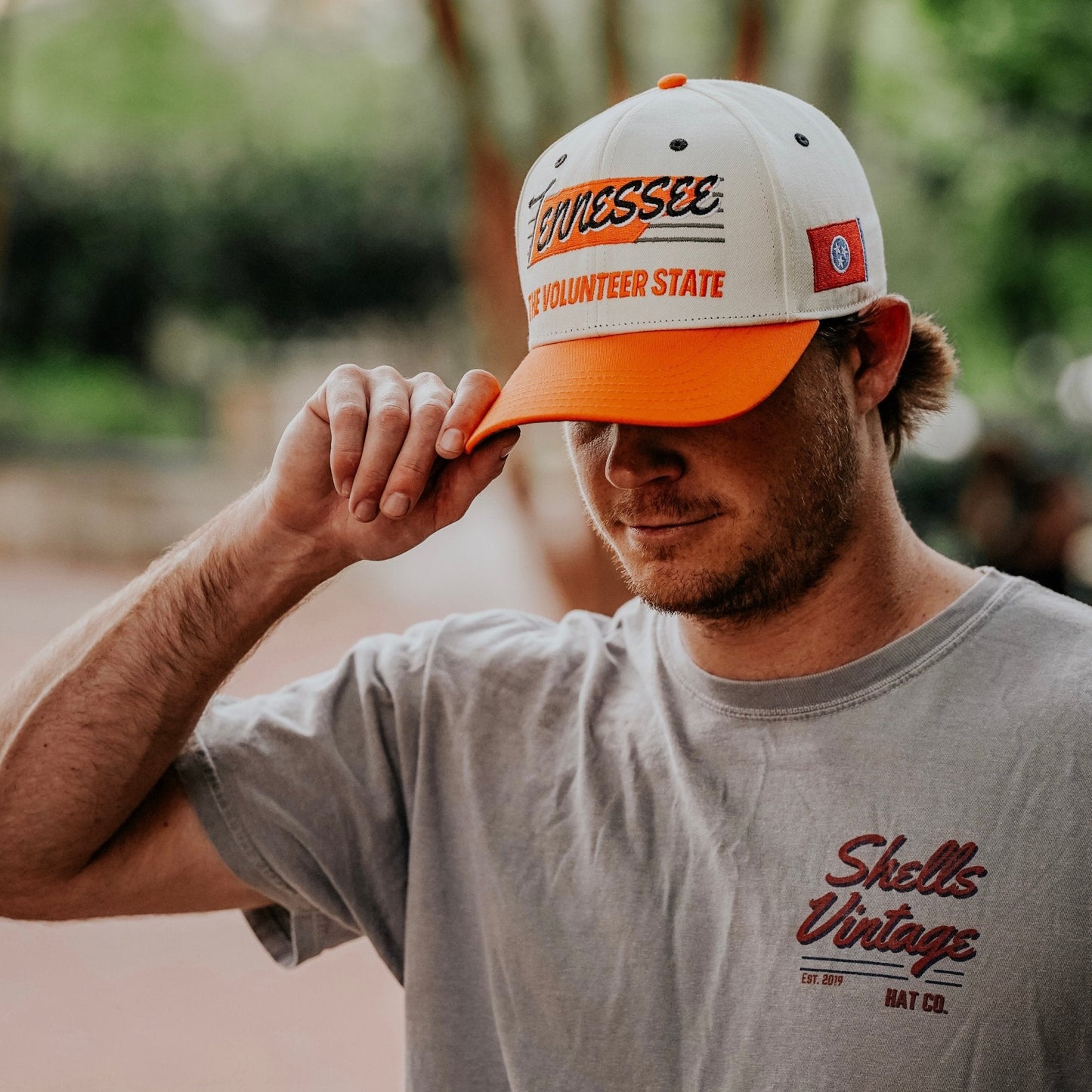 Tennessee Snapback Hat - The Neyland (Cream/Orange)