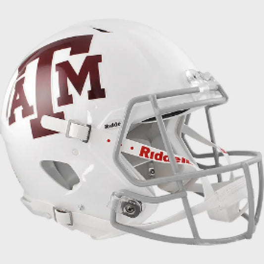 Texas A&M Aggies Full Size Authentic  Speed Football Helmet White- NCAA