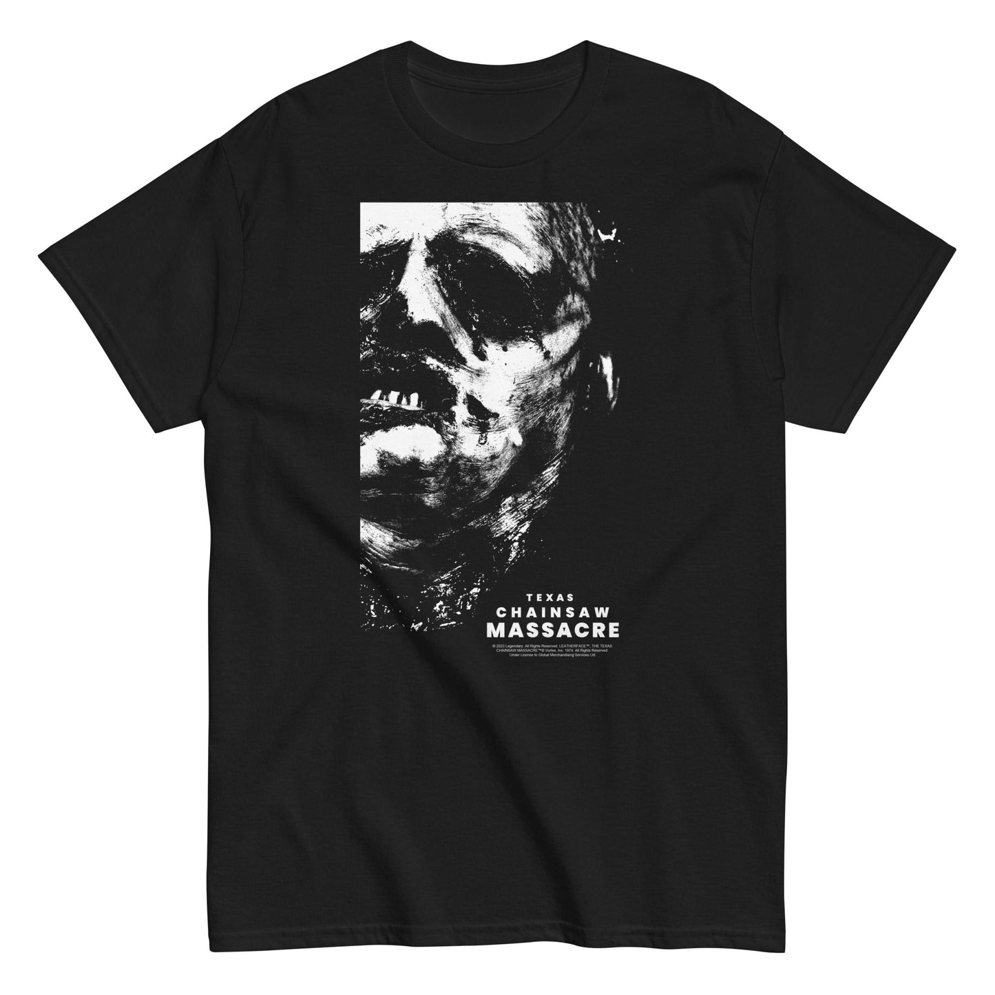 Texas Chainsaw Massacre Profile Mens T Shirt Black