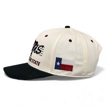 Texas Snapback Hat - The Manziel (Cream/Black)