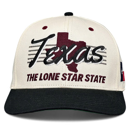 Texas Snapback Hat - The Manziel (Cream/Black)