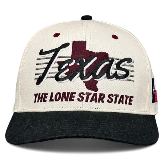 Texas Snapback Hat - The Manziel (Cream/Black)