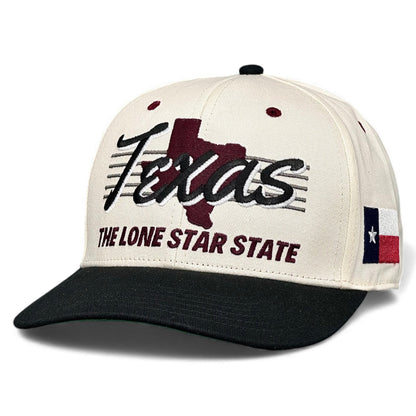 Texas Snapback Hat - The Manziel (Cream/Black)