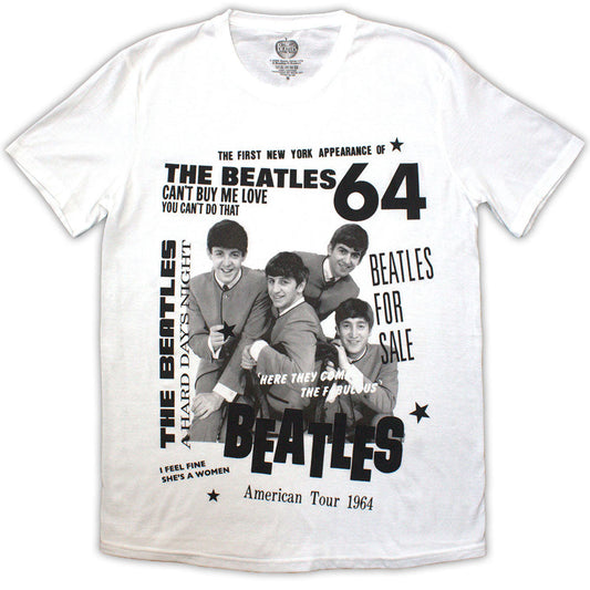 The Beatles 1964 Mens T Shirt White Officially Licensed