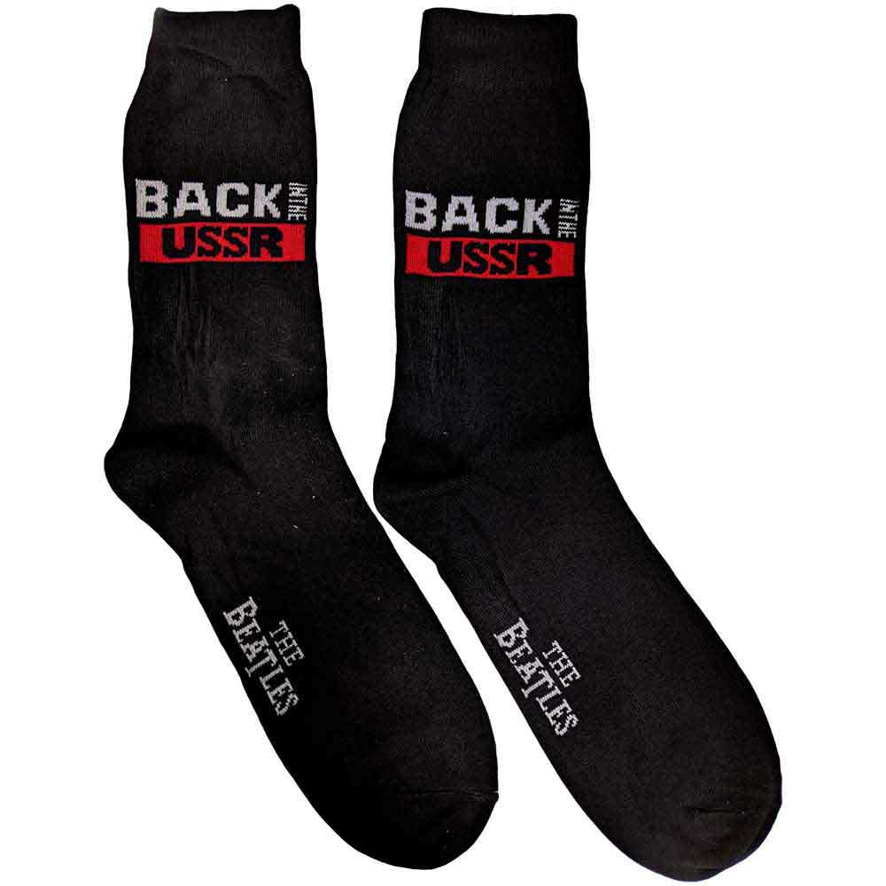 The Beatles Back in the USSR Socks Black Officially Licensed