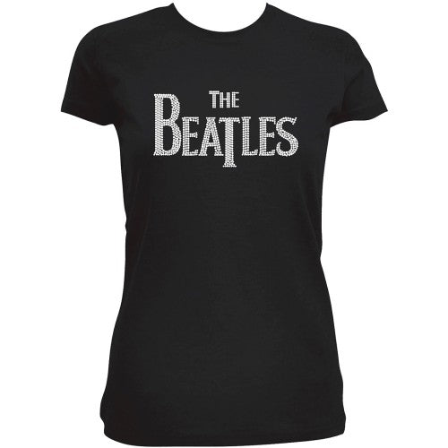 The Beatles Drop T Logo Womens T Shirt Officially Licensed