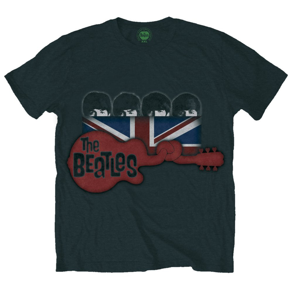 The Beatles Guitar & Flag [T-Shirt] Officially Licensed