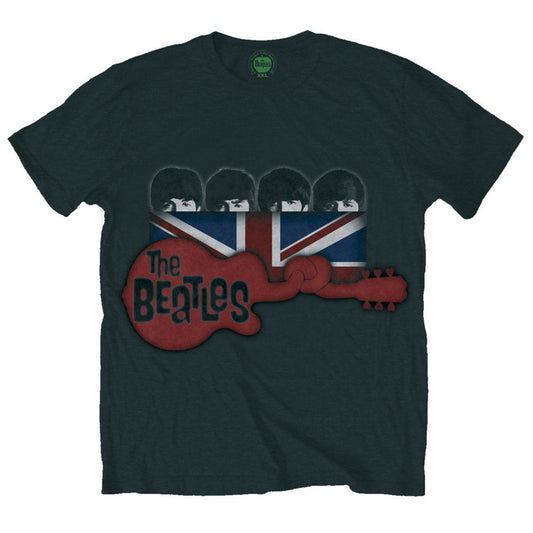 The Beatles Guitar & Flag [T-Shirt] Officially Licensed