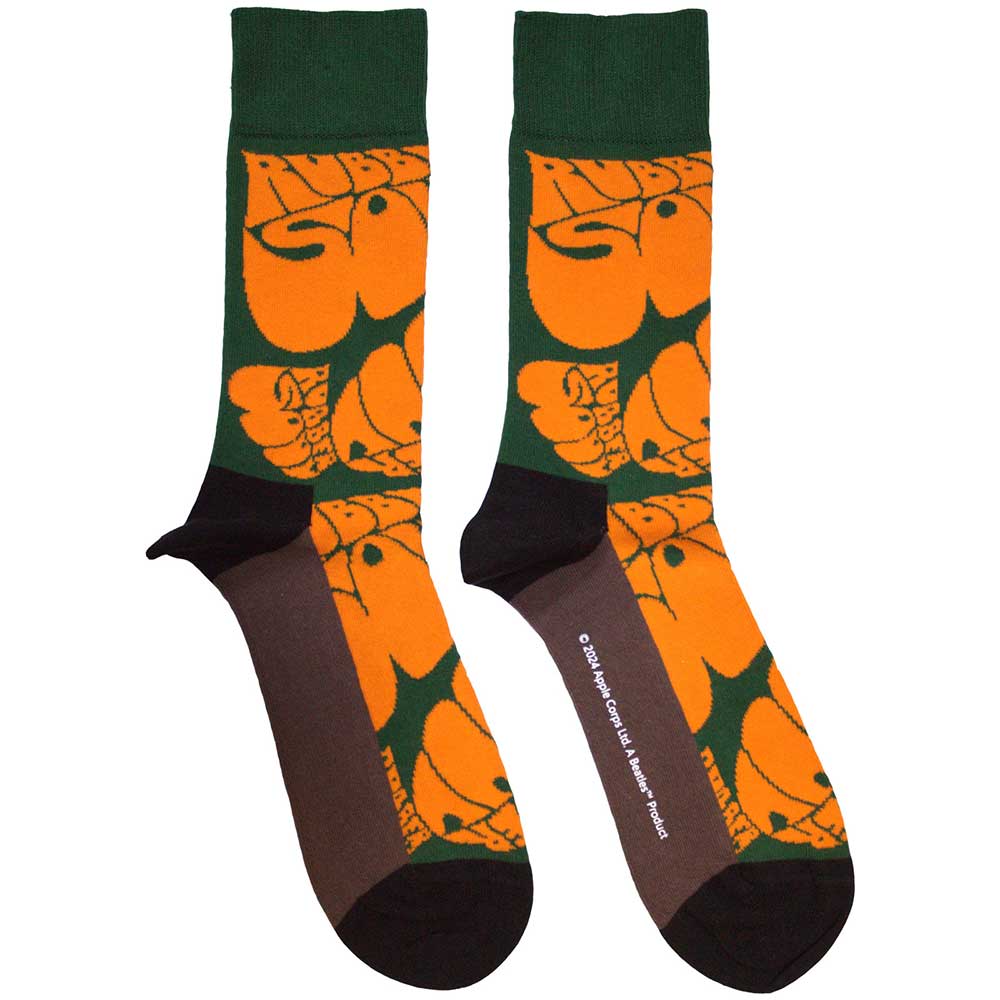 The Beatles Rubber Soul Text Repeat [Socks]