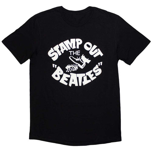 The Beatles Stamp Out The... Mens T Shirt Black Officially Licensed