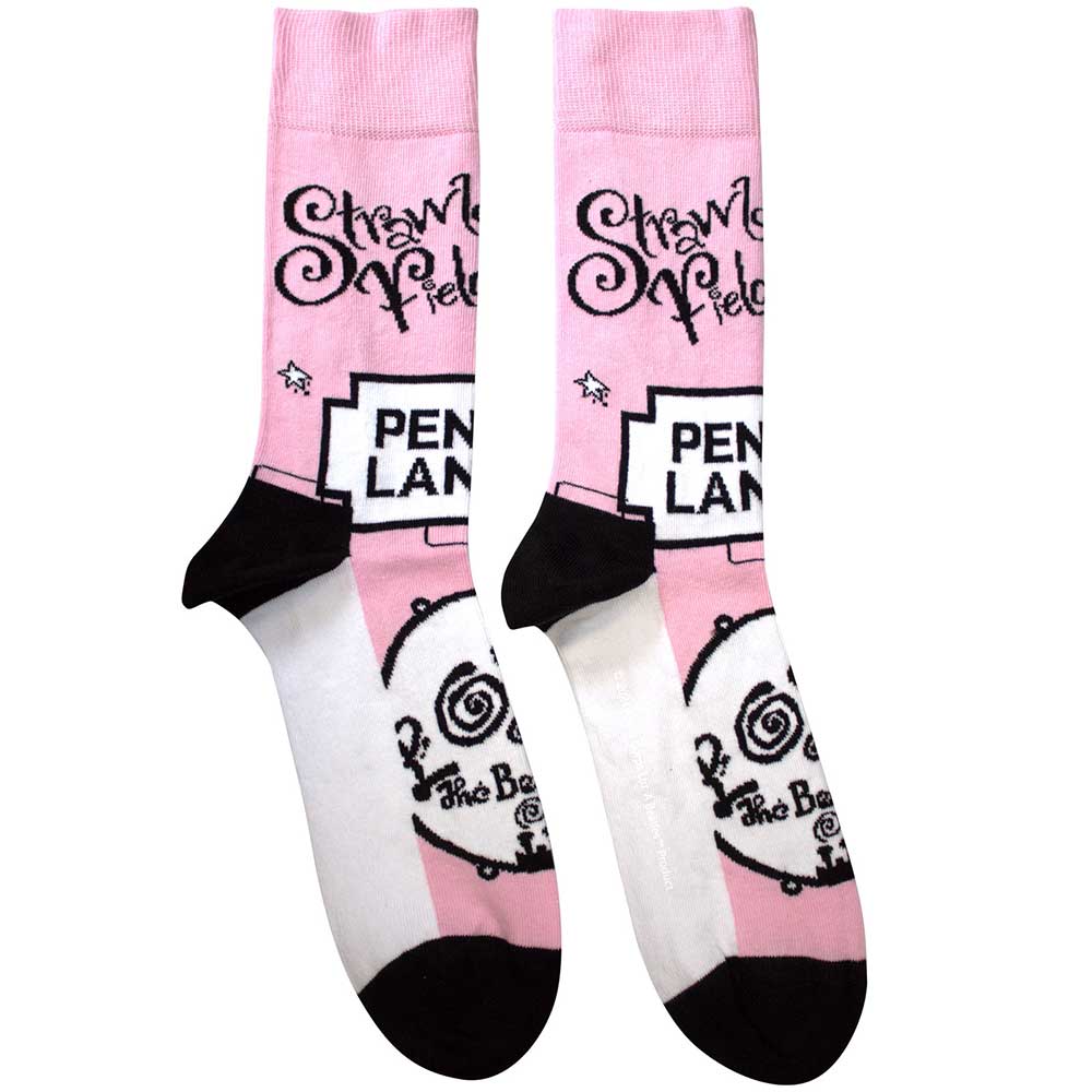 The Beatles Strawberry Fields/Penny Lane Socks Officially Licensed