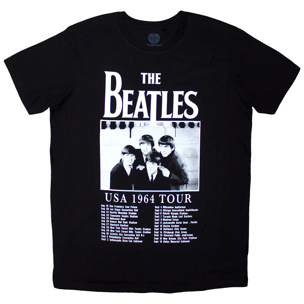 The Beatles Tour '64 Dates Mens T Shirt Officially Licensed