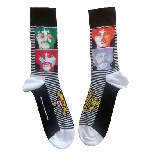 The Beatles Yellow Submarine Sea of Science Faces Colour [Socks]