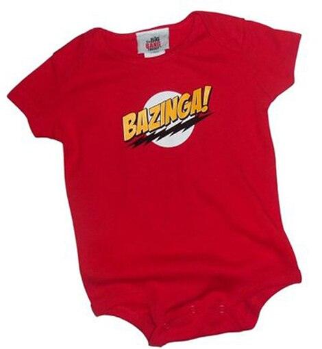 The Big Bang Theory Bazinga! Red Baby Infant Romper Onesie