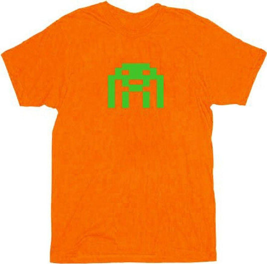 The Big Bang Theory Space Invader Mens T Shirt Orange