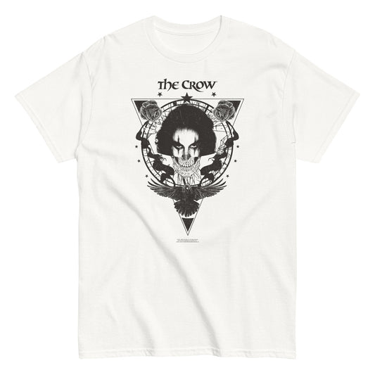 The Crow Badge Emblem Mens T Shirt White