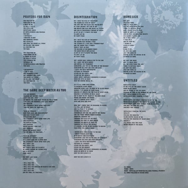 The Cure Disintegration (180 GRAM VINYL) Vinyl Record