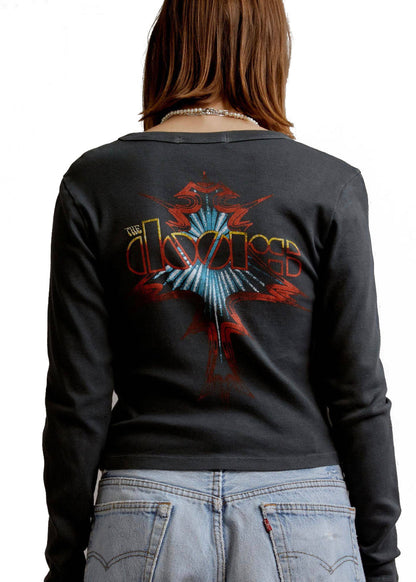 The Doors Cropped Long Sleeve Womens Band Shirt by Daydreamer LA