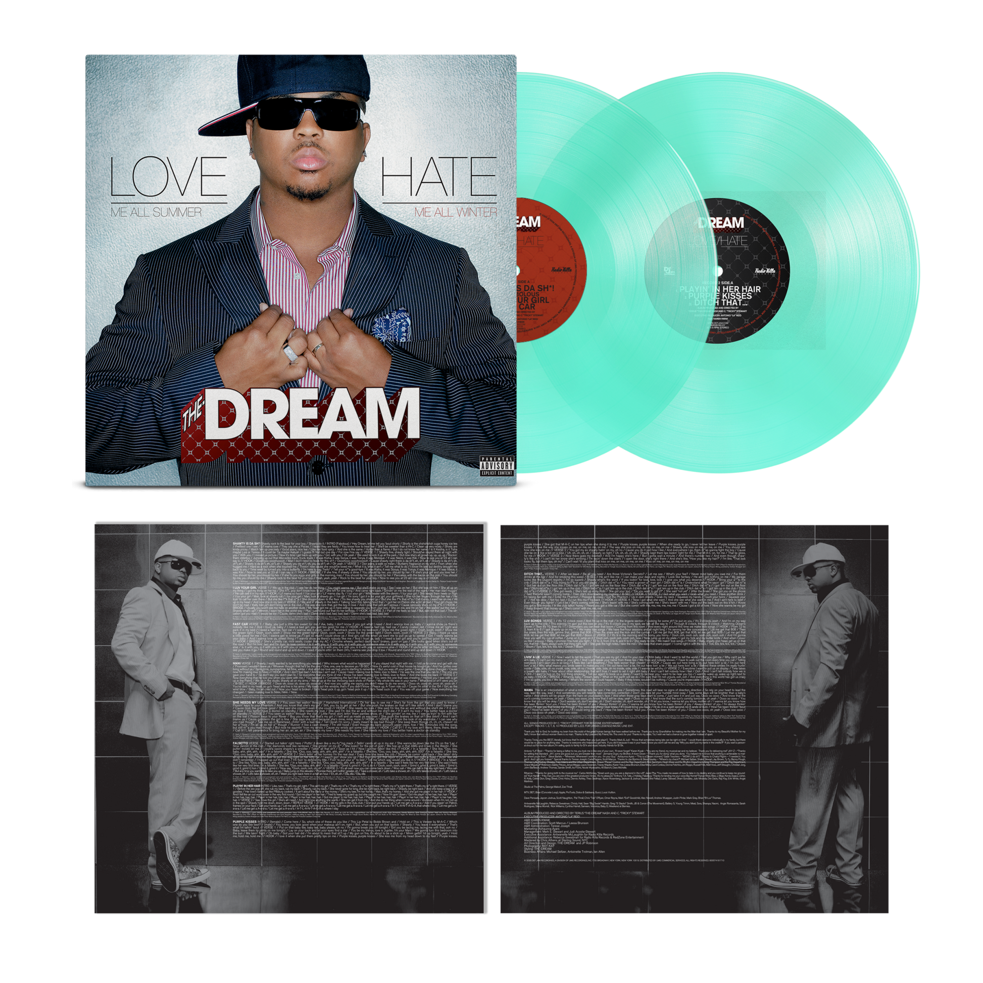The-dream - Love/Hate [Transparent Sea Glass] [2LP] [Vinyl] Vinyl Record