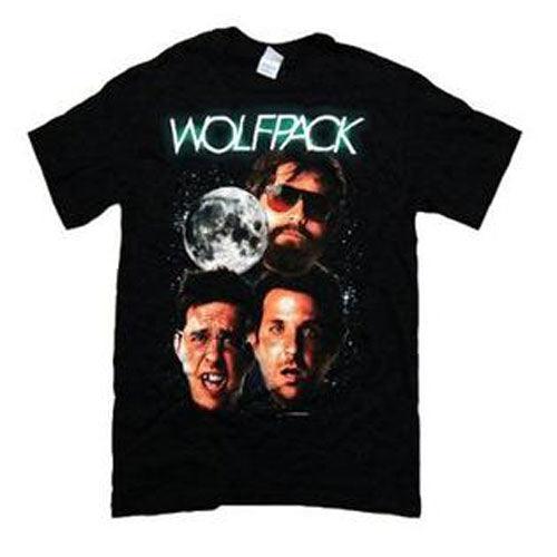 The Hangover Wolfpack Three Wolf Moon Adult Black T-shirt