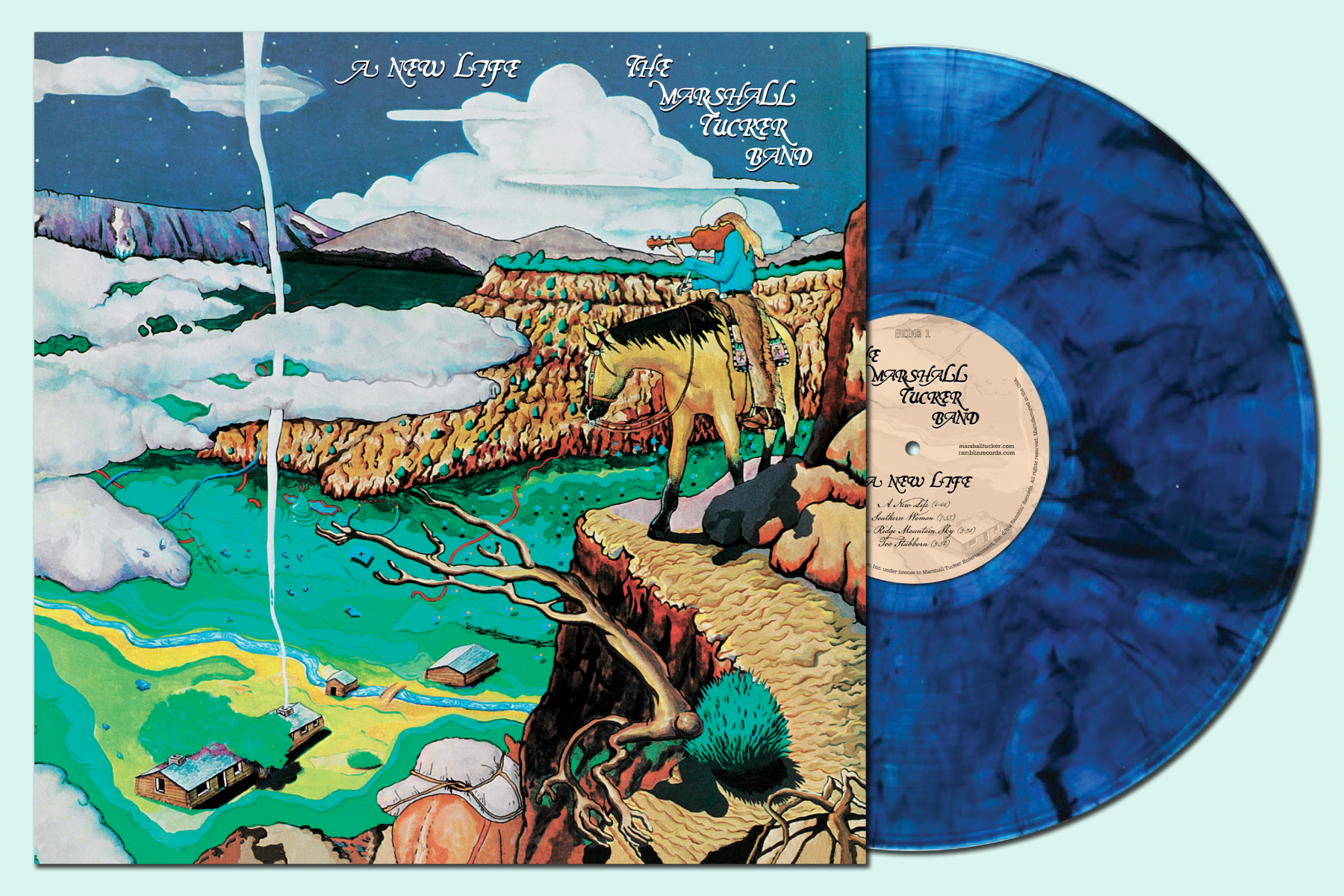 The Marshall Tucker Band - A New Life: 50th Anniversary Edition (Colored Vinyl, Blue Smoke, Anniversary Edition) Vinyl Record