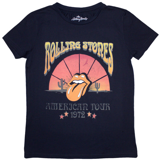 The Rolling Stones Desert '72 Womens T Shirt Blue