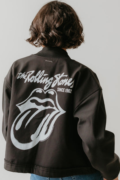 The Rolling Stones Womens Varsity Jacket Black