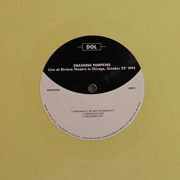 The Smashing Pumpkins Live at Riviera Theatre in Chicago, October 23th 1995 DOL 2xLP, Unofficial, Yel Mint (M) Mint (M)